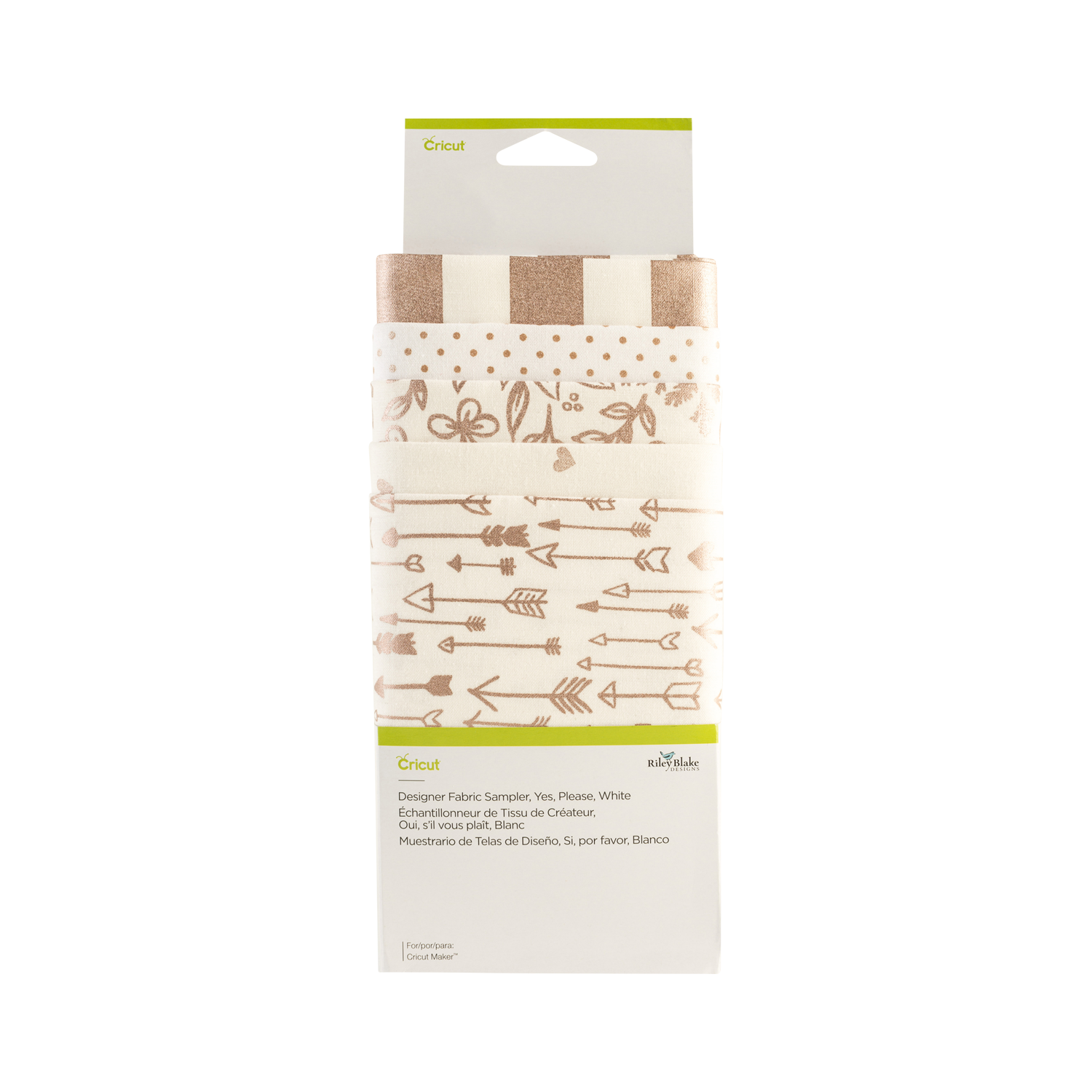 Cricut Designer Fabric Sampler Yes Please White