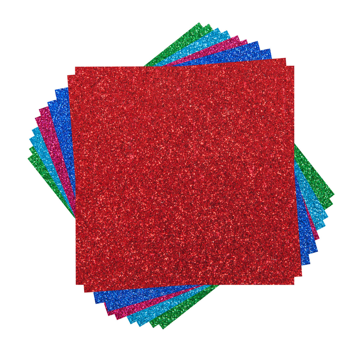 Cricut Glitter Cardstock 12X12 Inch 10-Sheet Sampler (Brights)
