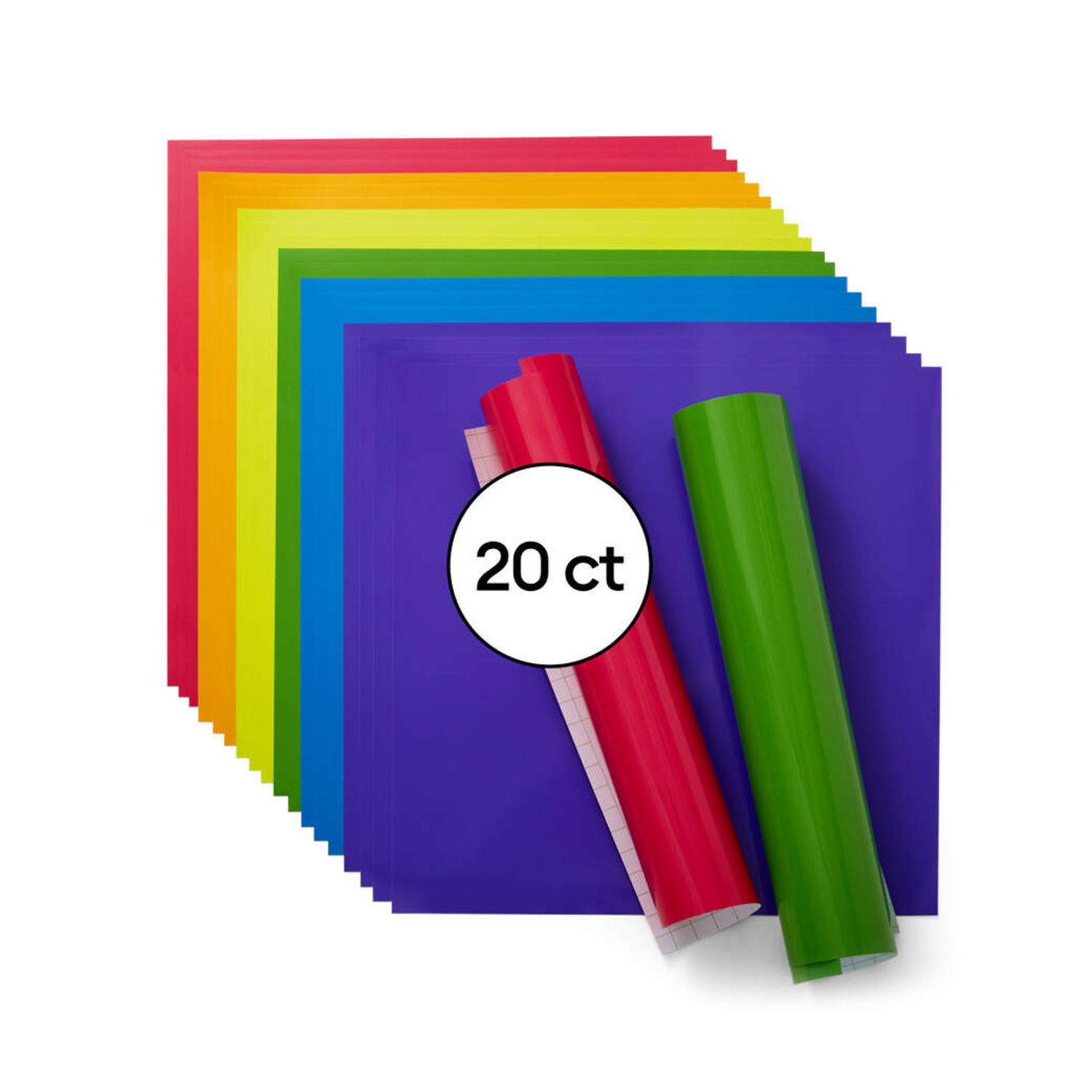 Cricut Flat Pack Pvp 20Ct 12X12 Brt Rainbow