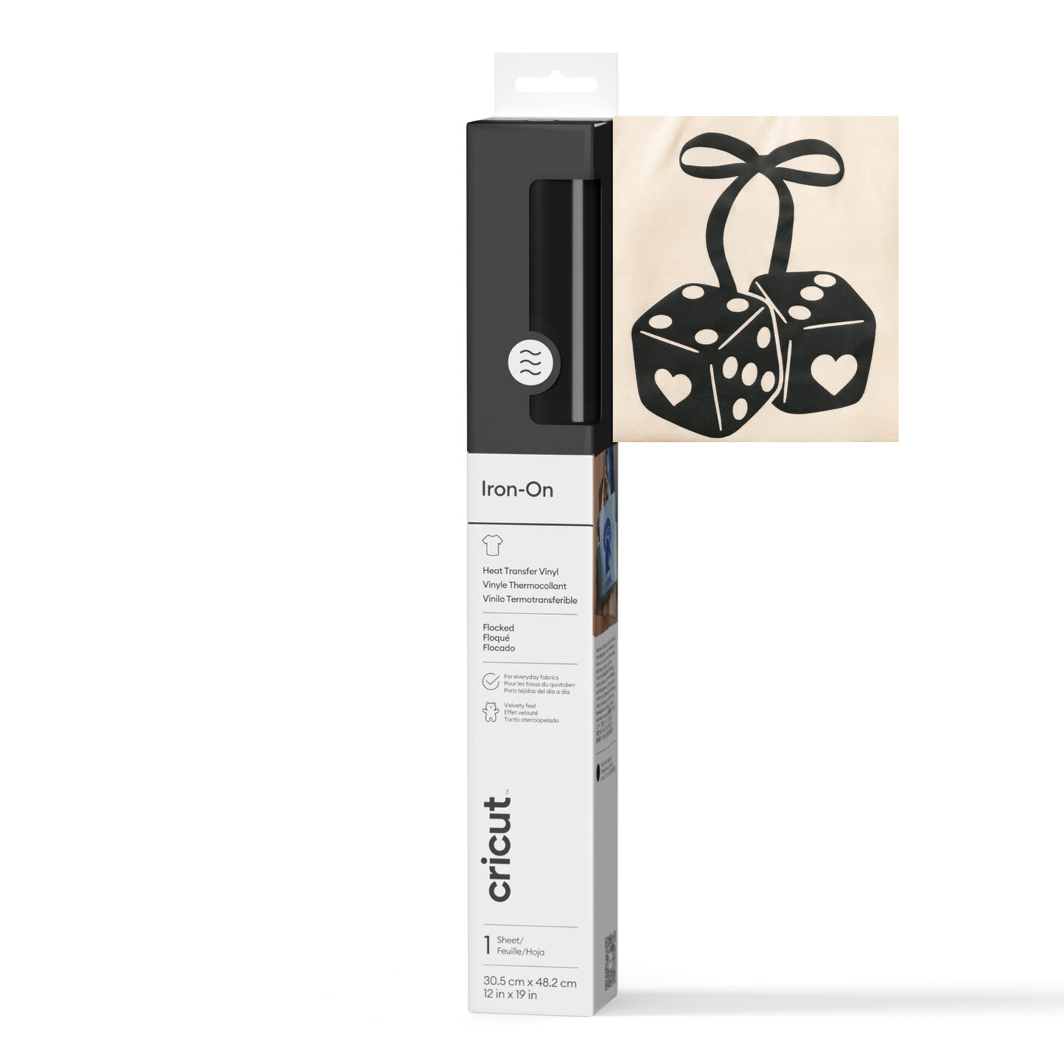 Cricut Flocked Iron-On 30.5 cm x 48.3 cm Black